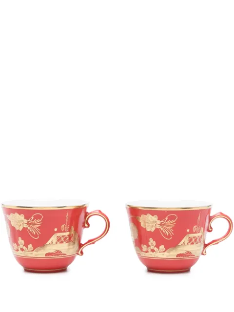 GINORI 1735 juego de dos tazas de té Oriente Italiano