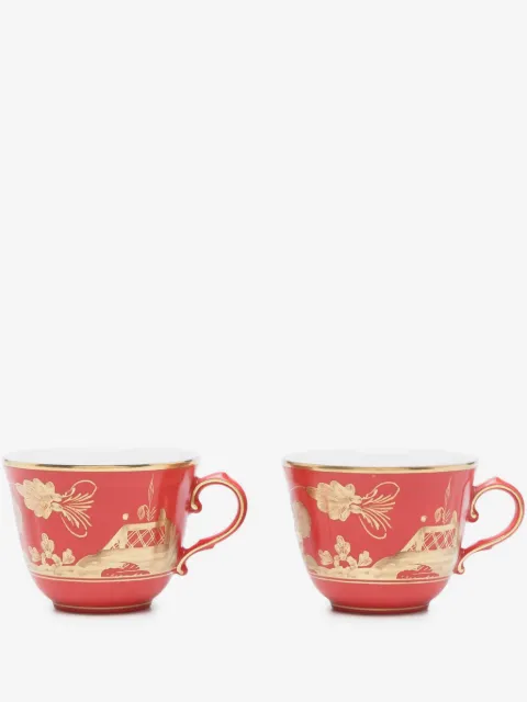 GINORI 1735 tasses en porcelaine Oriente Italiano (lot de deux)