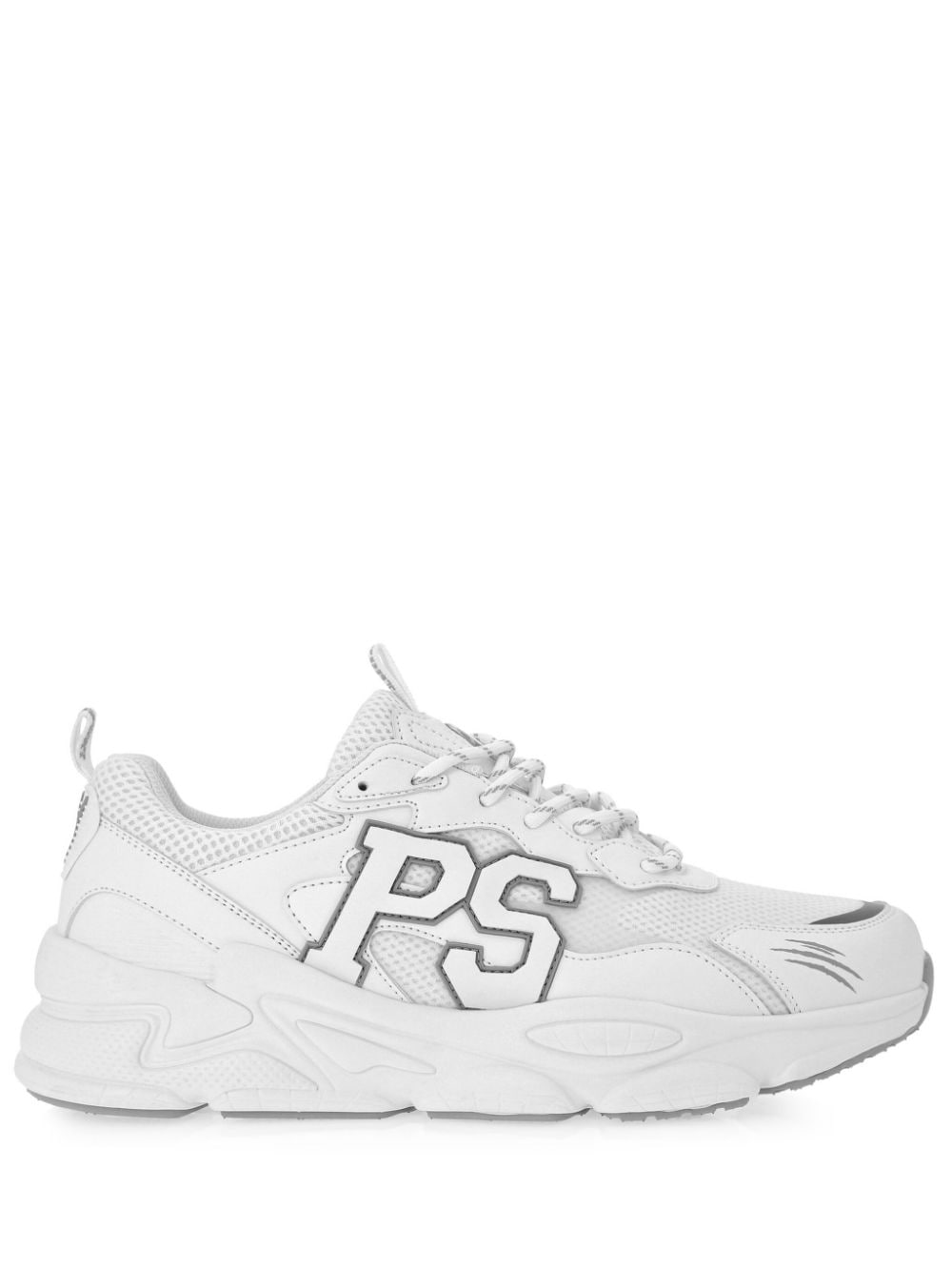 plein sport baskets à patch logo - blanc