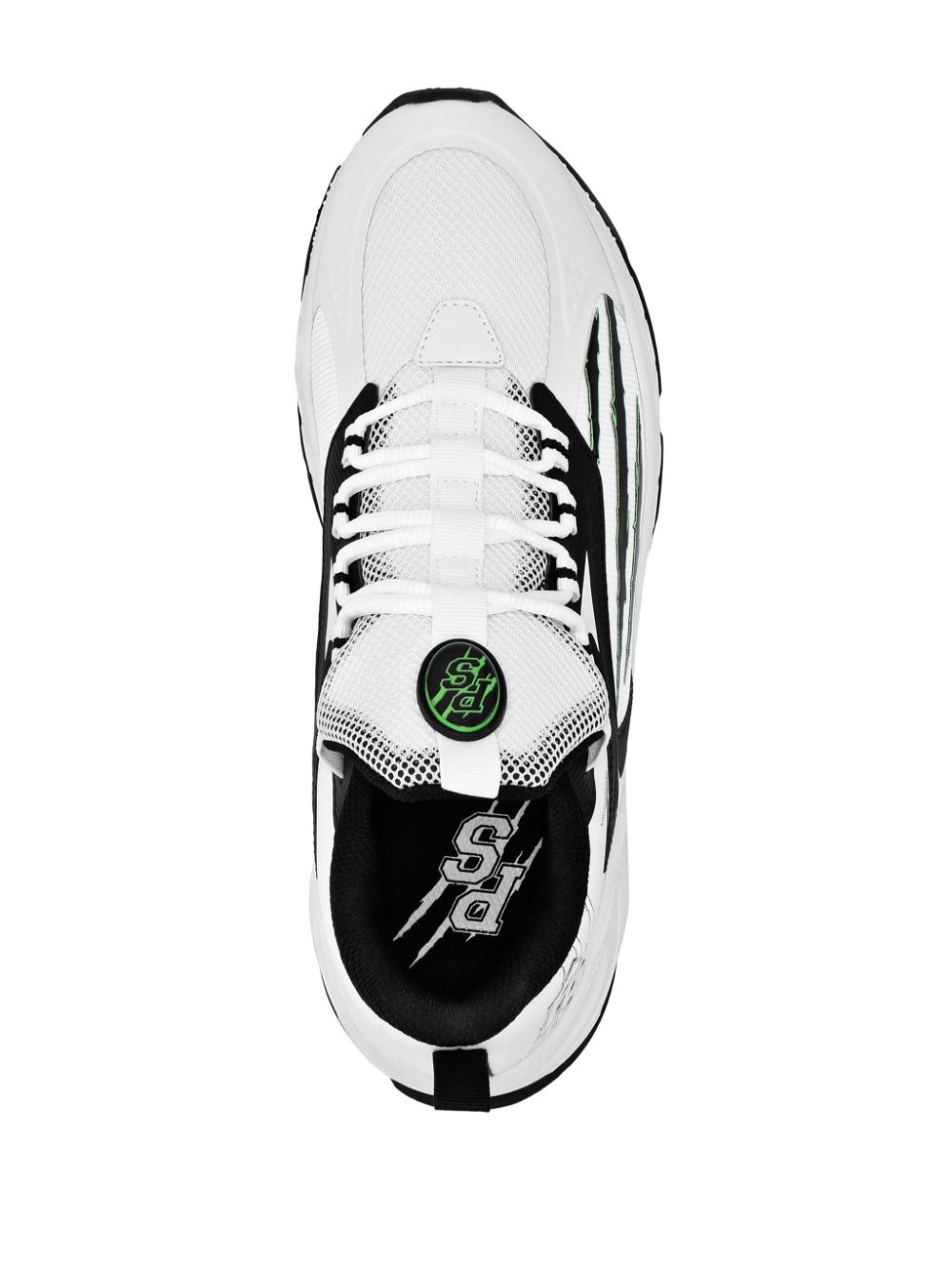 Shop Plein Sport Lo-top Logo-print Sneakers In White