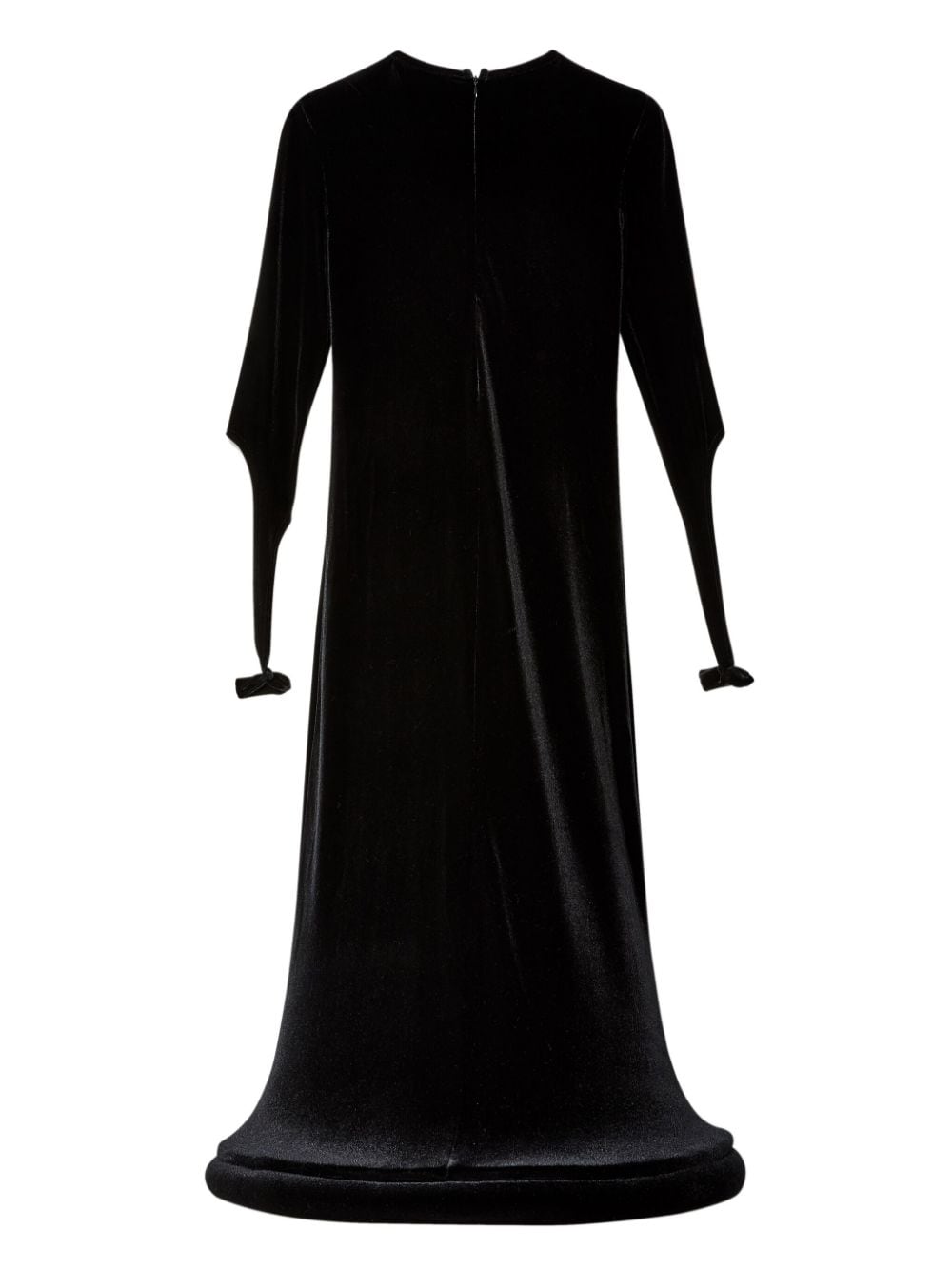 Shop Melitta Baumeister Flared Velvet Maxi Dress In Black