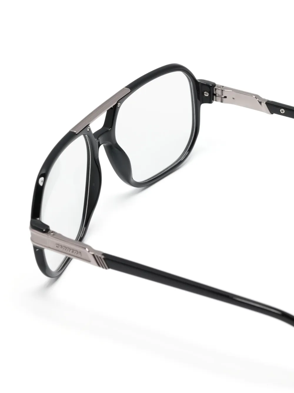 Carrera Logo Plaque Pilot-frame Glasses In Black