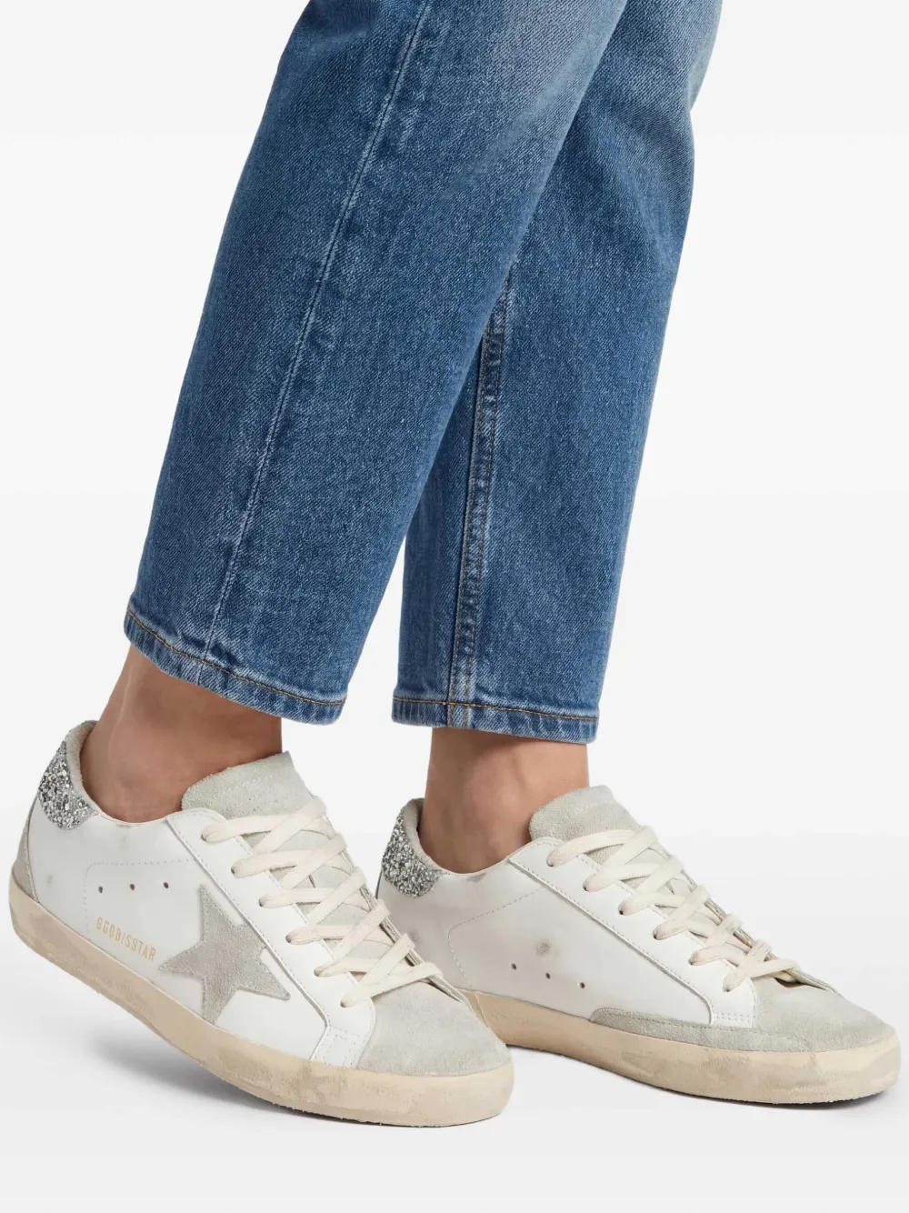 Golden Goose Super-Star Leather Sneakers | White | FARFETCH CA