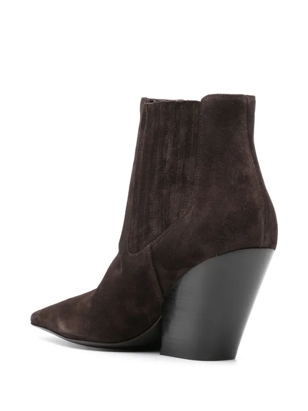 Casadei Anastasia 100mm Western-style Suede Boots Brown