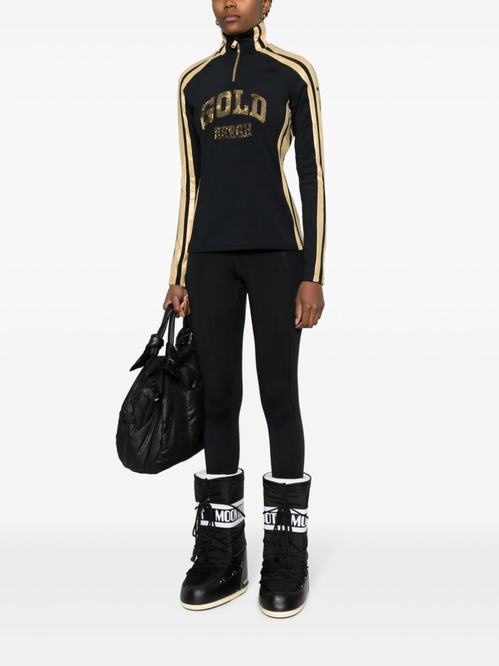 Goldbergh sequin-embellished zip-up sweatshirt - Zwart