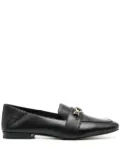 Michael Michael Kors logo-plaque leather loafers - Black