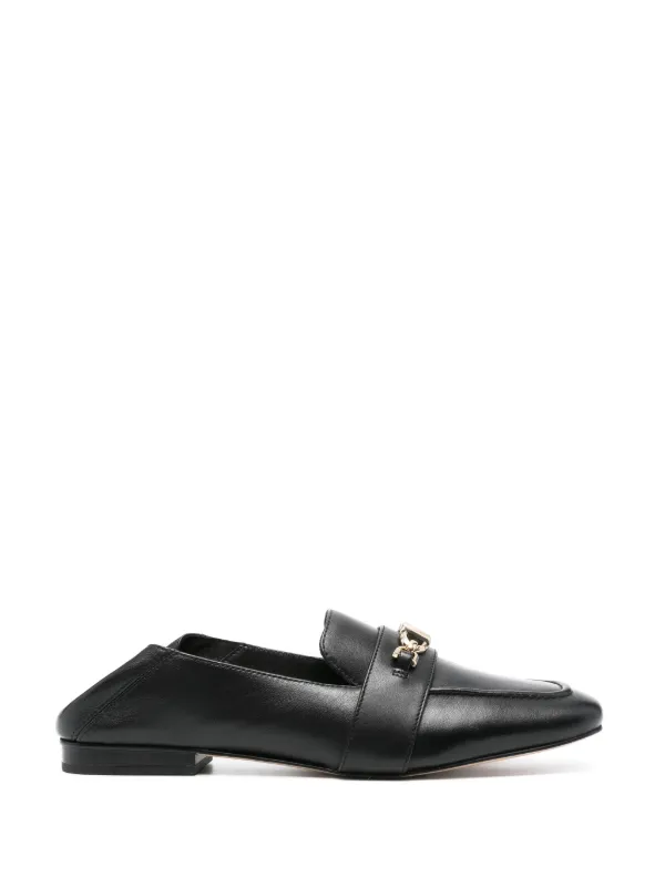 Michael Michael Kors logo-plaque Leather Loafers | Black