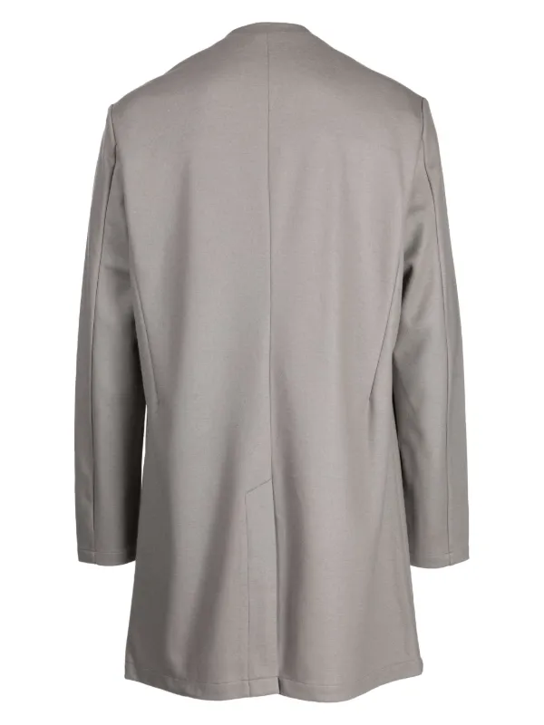 Attachment V neck open front Coat Grey FARFETCH CH