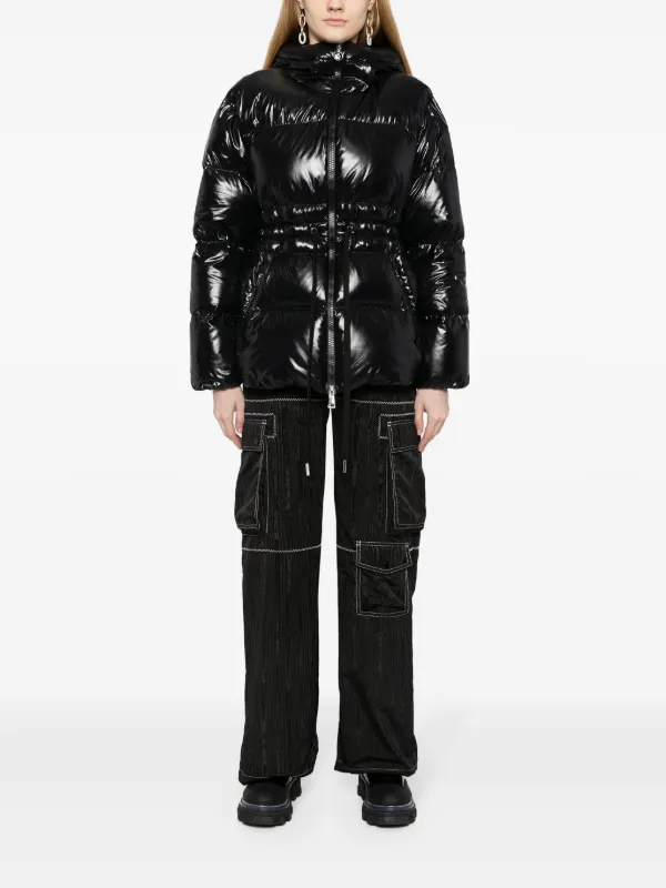 Moncler Taleve Drawstring Puffer Jacket Black FARFETCH BH