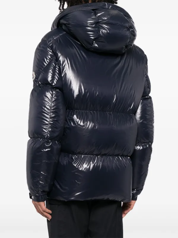 Moncler Padded Hooded Jacket Blue FARFETCH IN