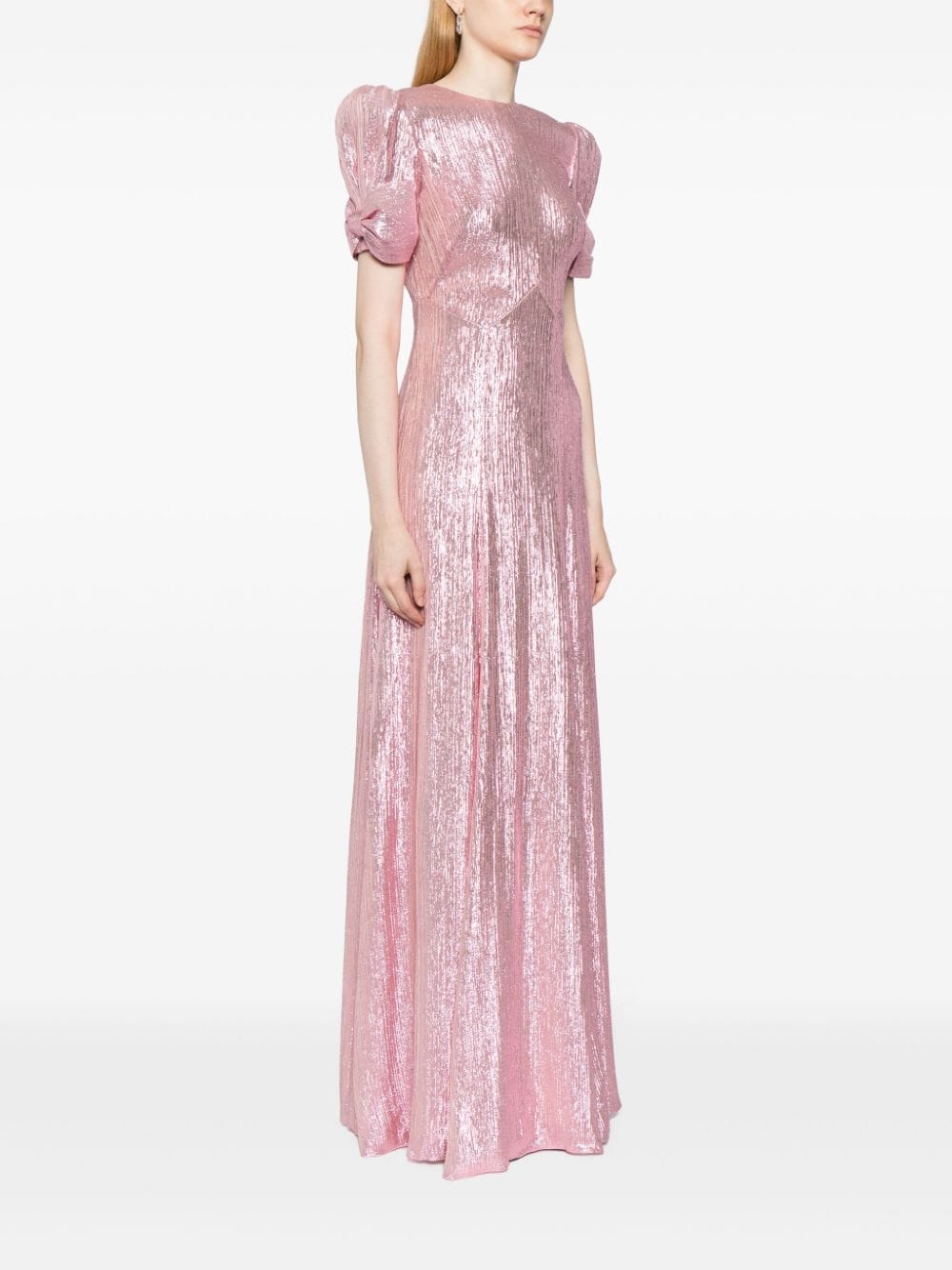 Shop The Vampire's Wife The Poison Flower Lamé Dress In Pink