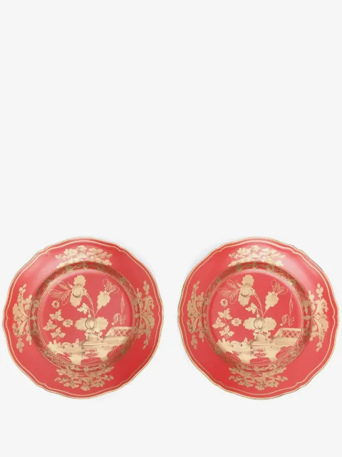 GINORI 1735 Rubrum porcelain plate (set of two)