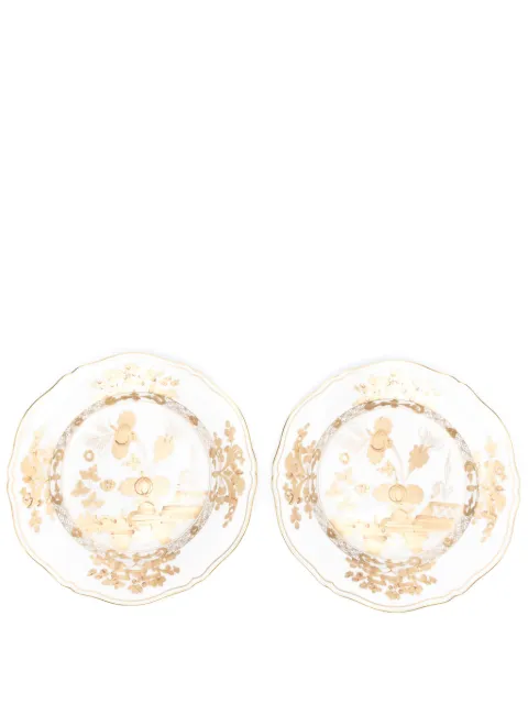 GINORI 1735 pack de dos platos Oriente Italiano Aurum