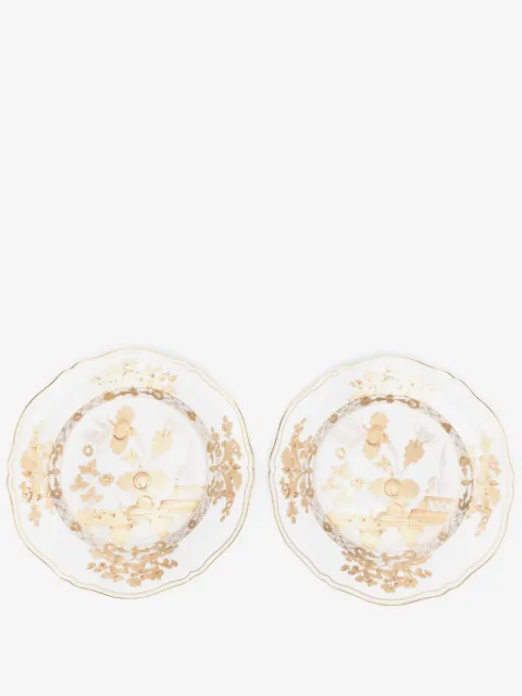 GINORI 1735 Oriente Italiano Aurum porcelain plate (set of two)