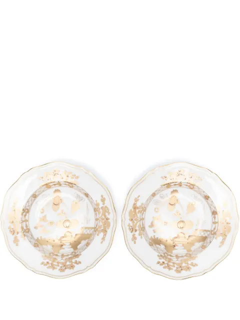 GINORI 1735 lot de deux cuillères Aurum en porcelaine