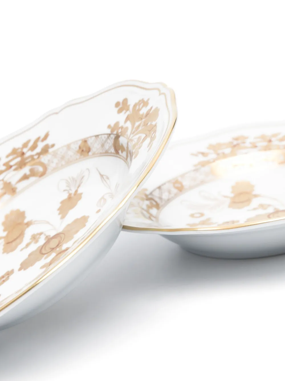 Ginori 1735 Aurum Porcelain Soup Plate (set Of Two) In White