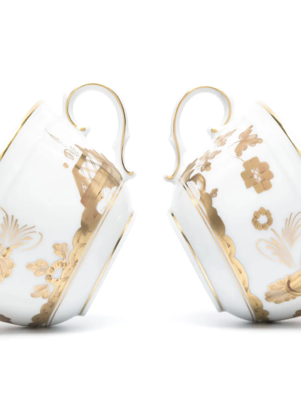 Shop Ginori 1735 Oriente Italiano Porcelain Tea Cup (set Of Two) In White