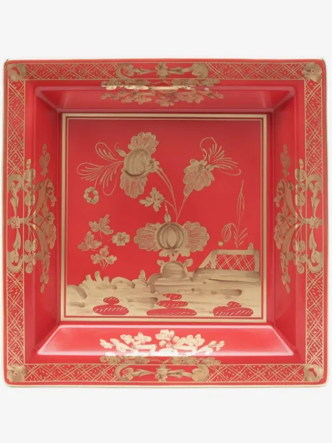 GINORI 1735 Oriente Italiano Rubrum porcelain square plate (24,5cm)