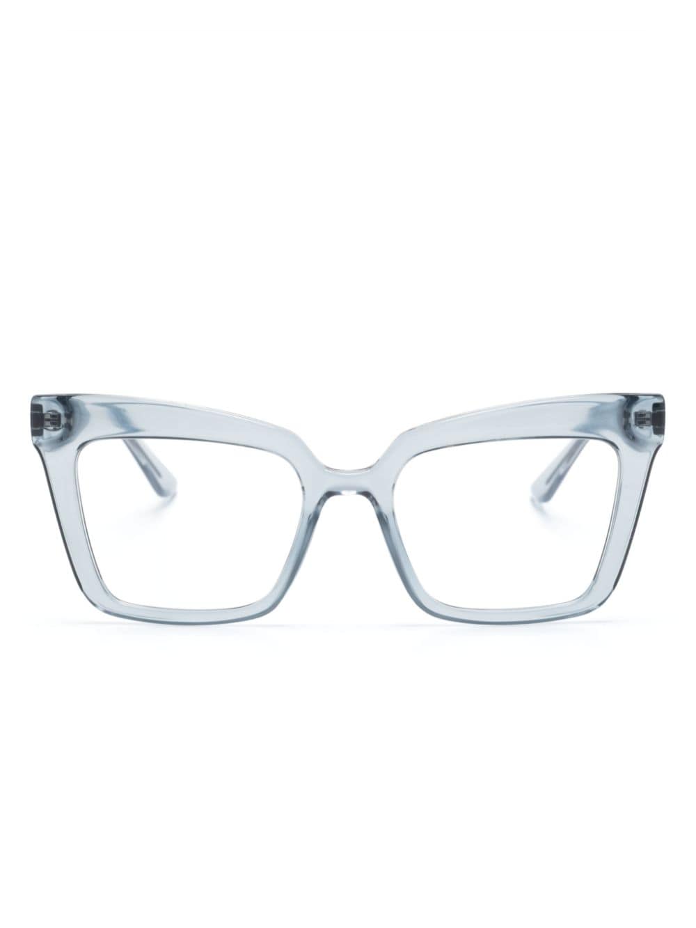 Karl Lagerfeld Logo-print Cat-eye Glasses In Grey