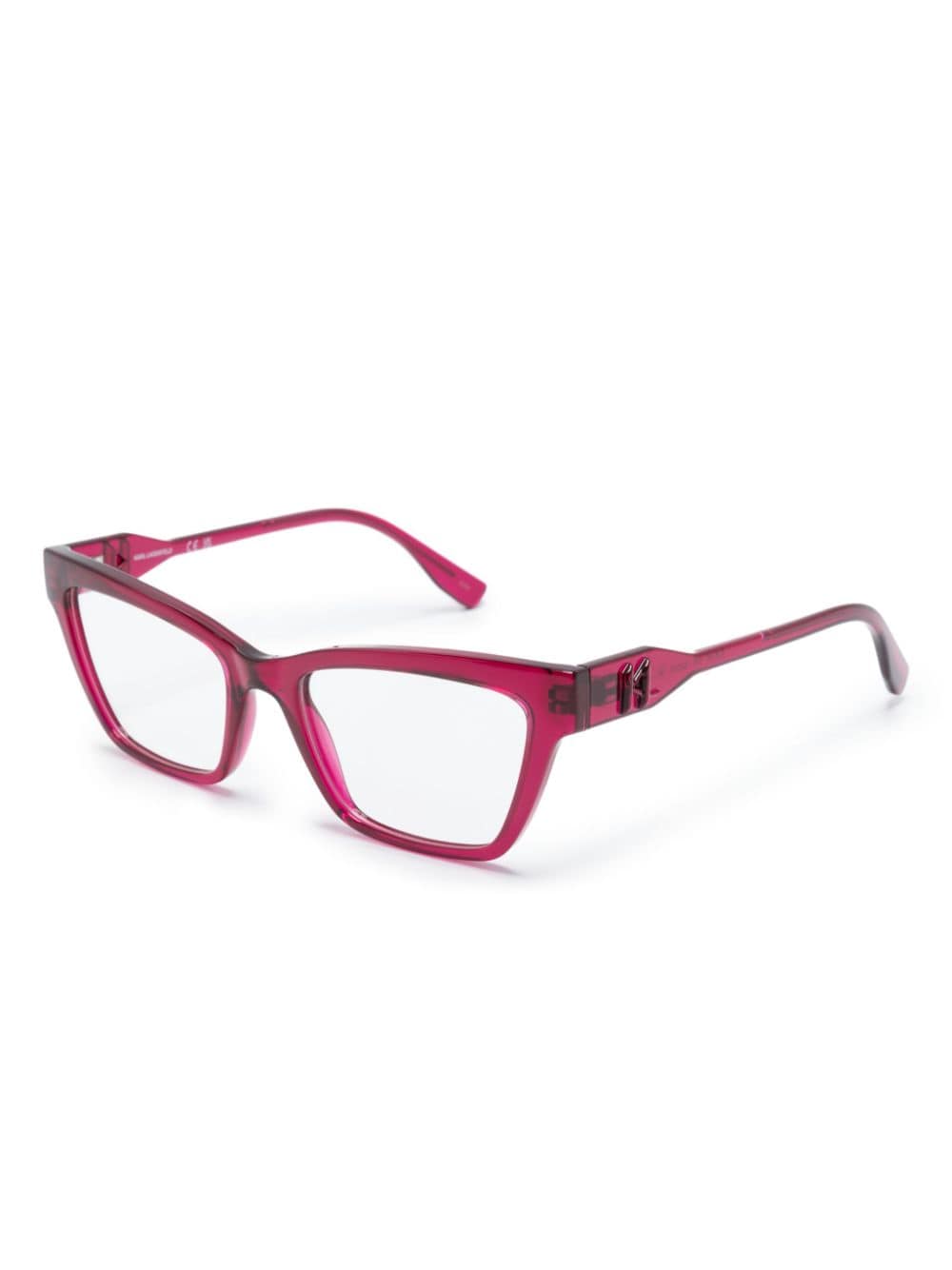 Shop Karl Lagerfeld Square-frame Glasses In Pink