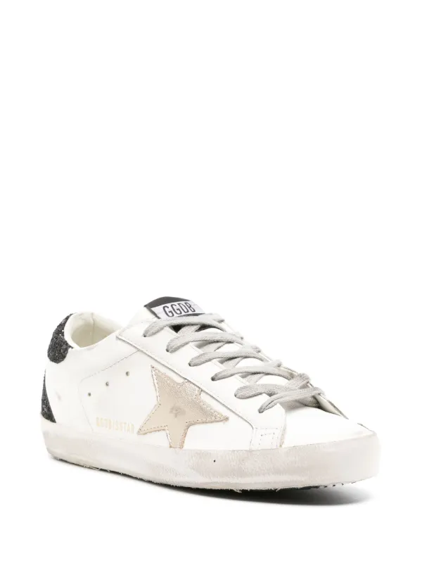 Golden ｜SNEAKERS (GWF00103 F005363 15545) Super-Star in white leather and suede with silver and gold