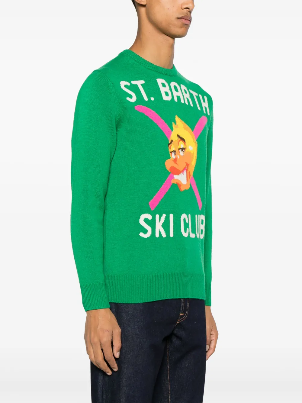 MC2 Saint Barth Intarsia trui Groen