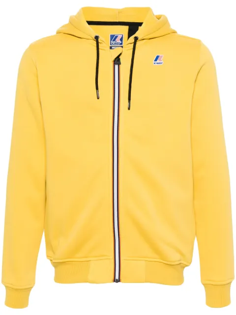 K-Way logo-appliqué zip-up hoodie