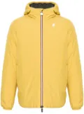 K-Way logo-patch hooded padded jacket - Yellow