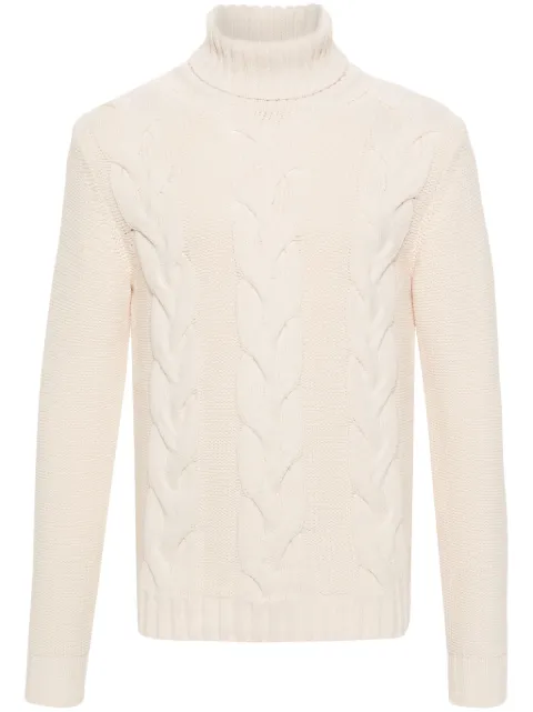 K-Way ケーブルニット タートルネック セーター