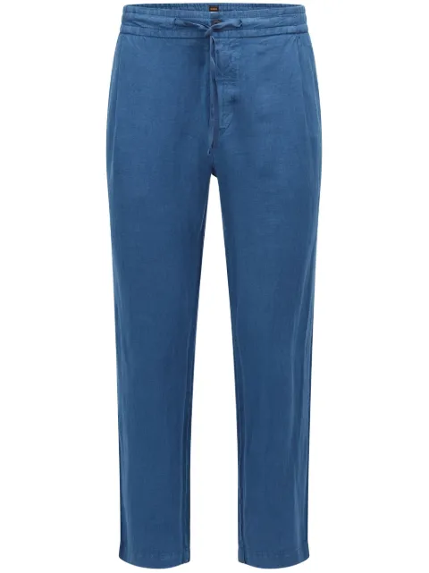 BOSS Calça cenoura de linho
