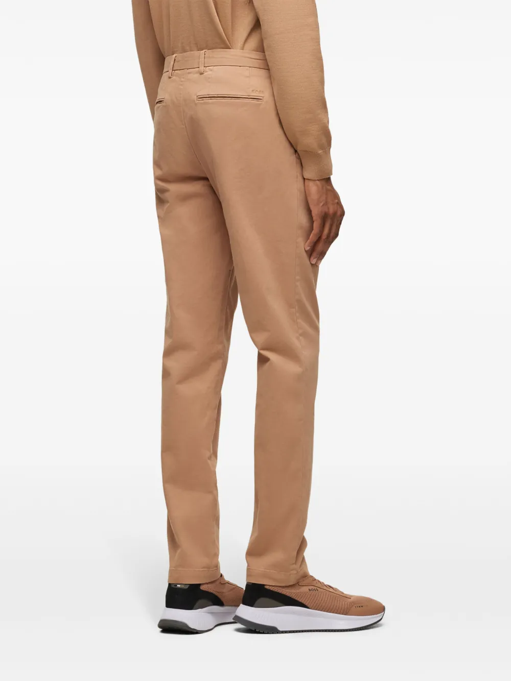 Hugo Boss Mid-rise Slim-fit Jeans In Neutral