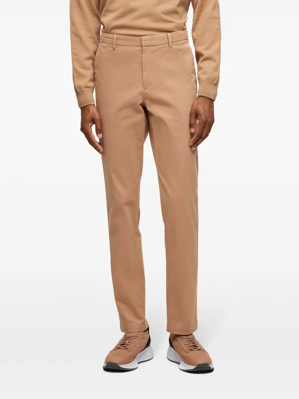 Hugo Boss Mid-rise Slim-fit Jeans In Neutral