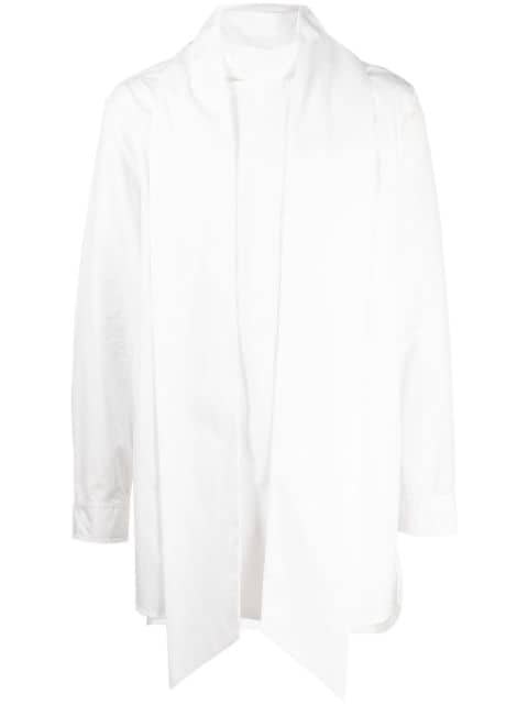 Yohji Yamamoto band-collar cotton shirts