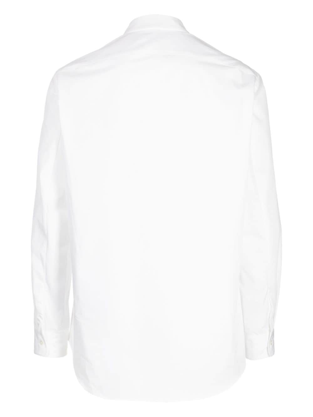 Attachment long-sleeve button-up shirt - Wit