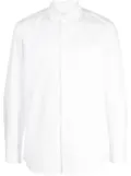 Attachment long-sleeve button-up shirt - White