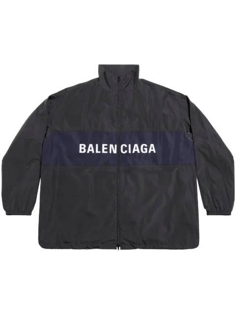 Balenciaga logo-print zip-up jacket
