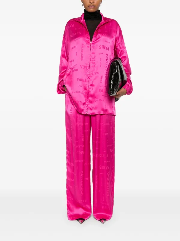 Balenciaga Sudadera Con Logo En Jacquard Rosado FARFETCH MX