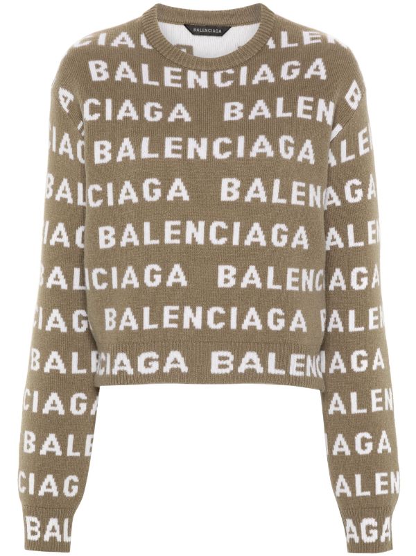 Balenciaga All Over Logo Sweater M