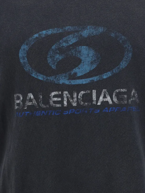 Balenciaga Surfer logo-print Cotton T-shirt | Black | FARFETCH