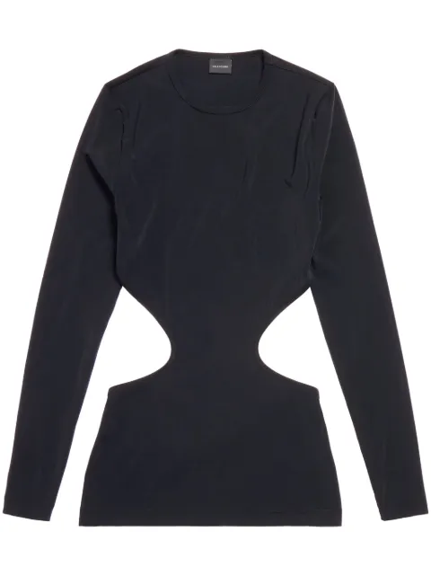 Balenciaga logo-tag cut-out top Women