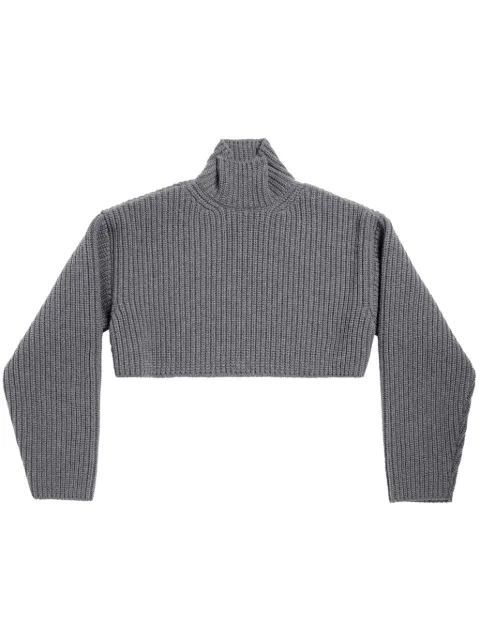 Balenciaga — high-neck virgin wool jumper
