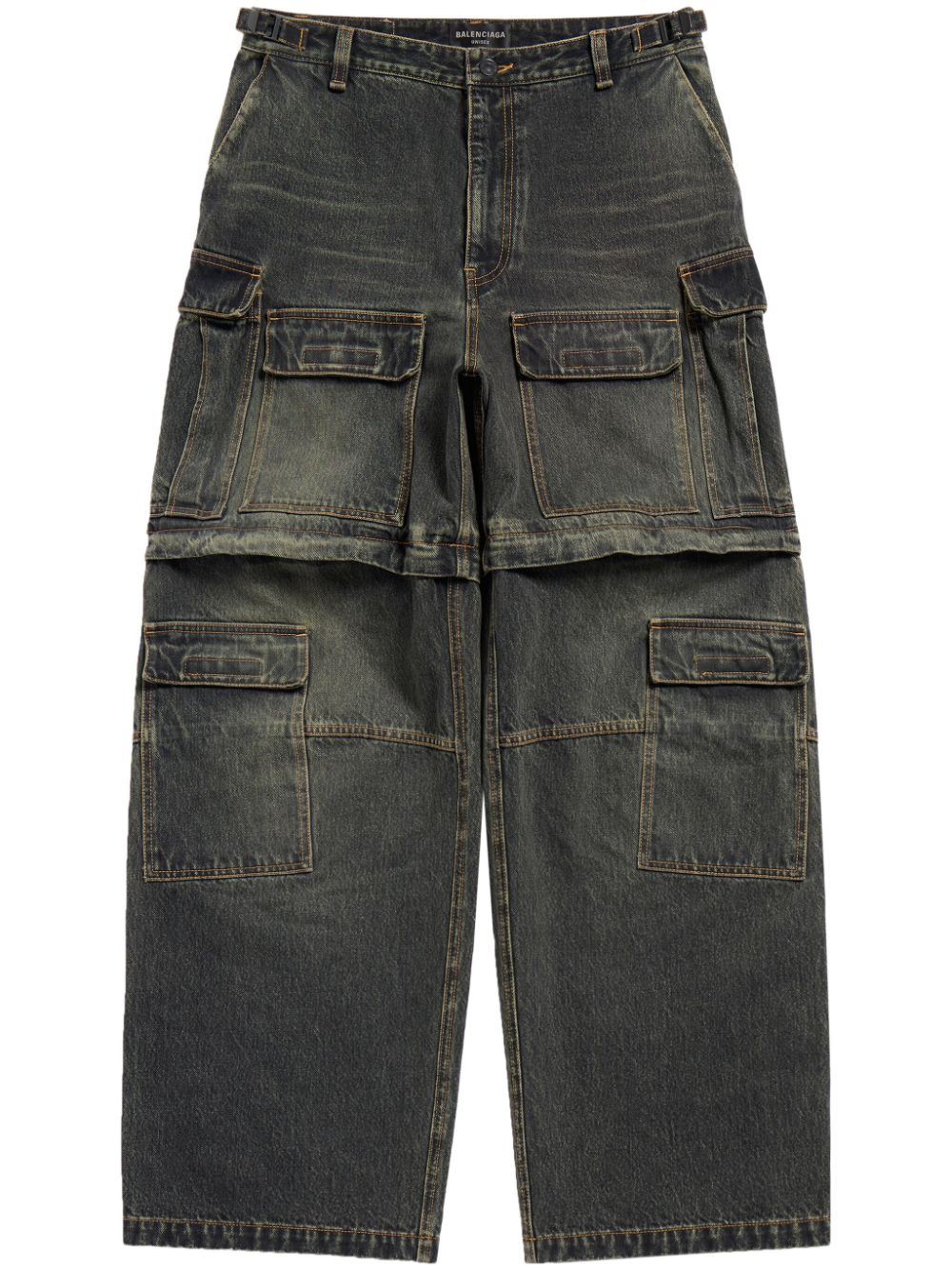Image 1 of Balenciaga wide-leg cotton cargo jeans