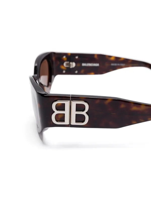 Balenciaga Eyewear BB Logo cat-eye Sunglasses | Brown | FARFETCH display picture 1