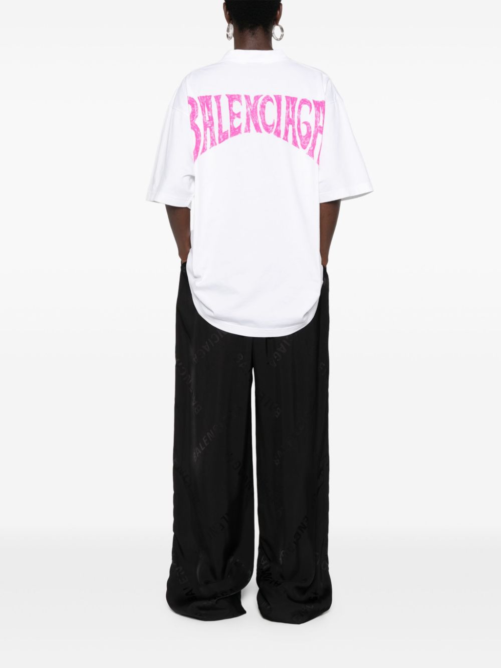 Balenciaga logo-print T-shirt - White