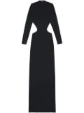 Balenciaga logo-tag cut-out maxi dress - Black