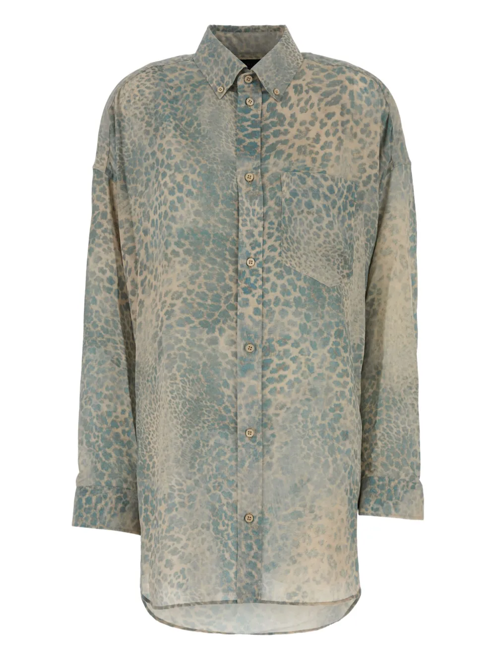 Balenciaga Leo bleached oversized shirt Beige