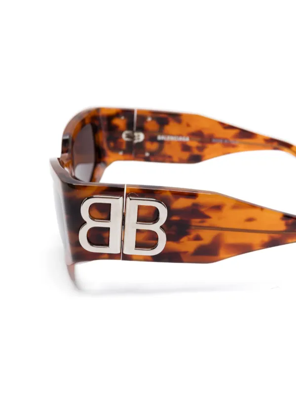 Balenciaga Eyewear Bossy Cat Sunglasses | Brown | FARFETCH