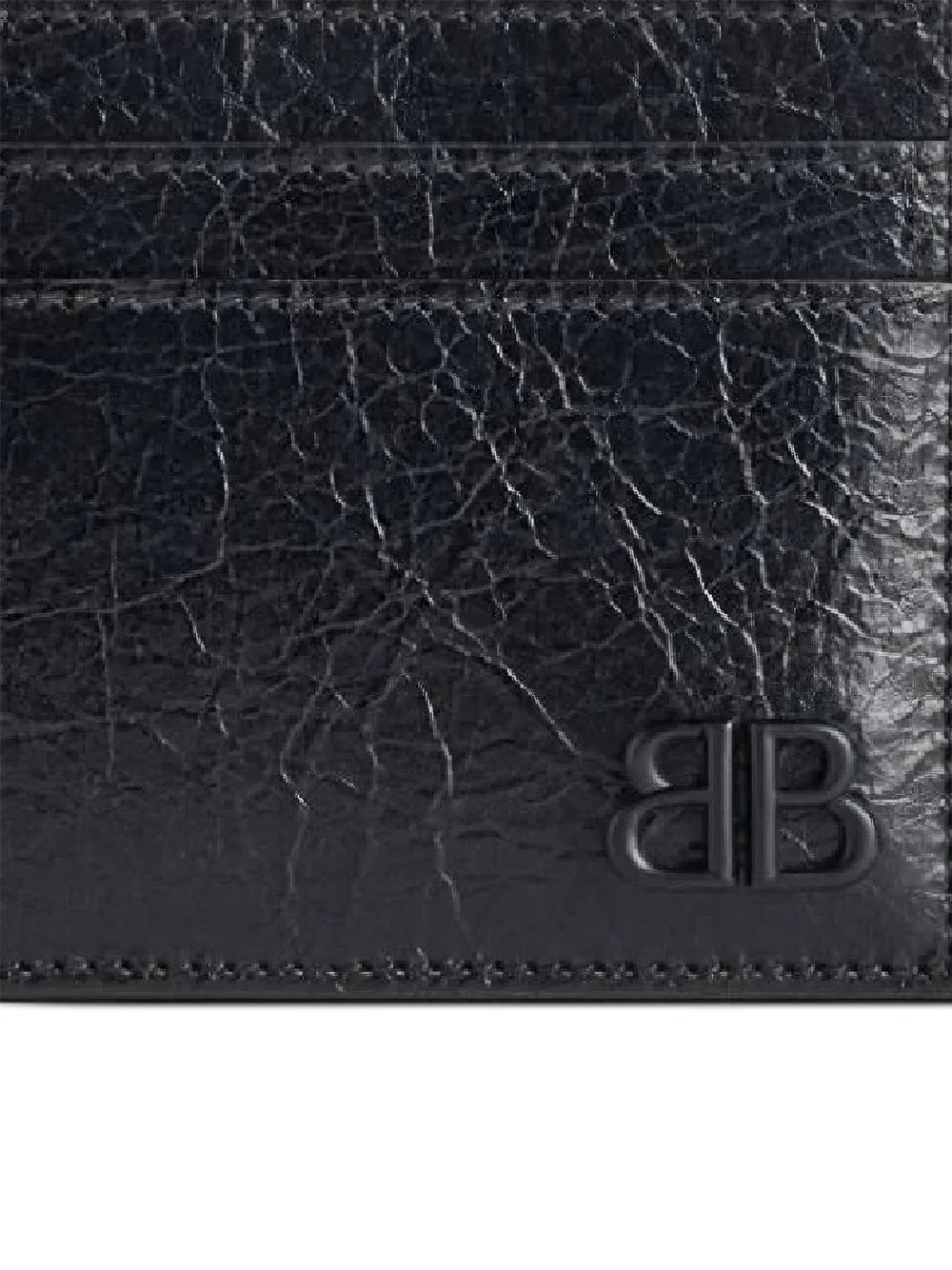 Balenciaga Monaco leren pasjeshouder Zwart