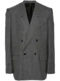 Balenciaga checked double-breasted blazer - Grey