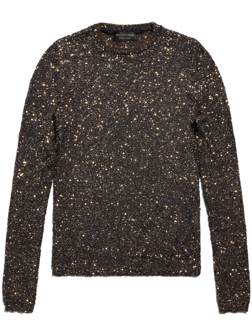 Balenciaga Trui verfraaid met pailletten Bruin